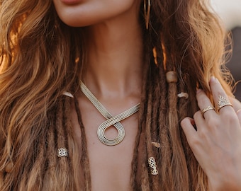 Brass Ethnic Choker Necklace || Rigid Collar Necklace || Tribal Necklace || Ethnic Torque || Tribal Torque || Minimalist Necklace