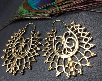 Pendientes grandes de aro estilo Boho // Criollos étnicos gitanos // Pendientes orientales // Joyería étnica Boho