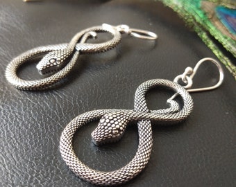 Ethnic Viking Earrings || Snake Dangle Earrings || Norse Mythology Tribal Earrings