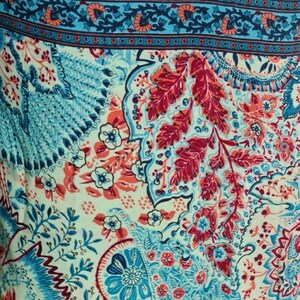 Long Boho Dress With Ruffles || Floral Light Blue Flowy Dress ...