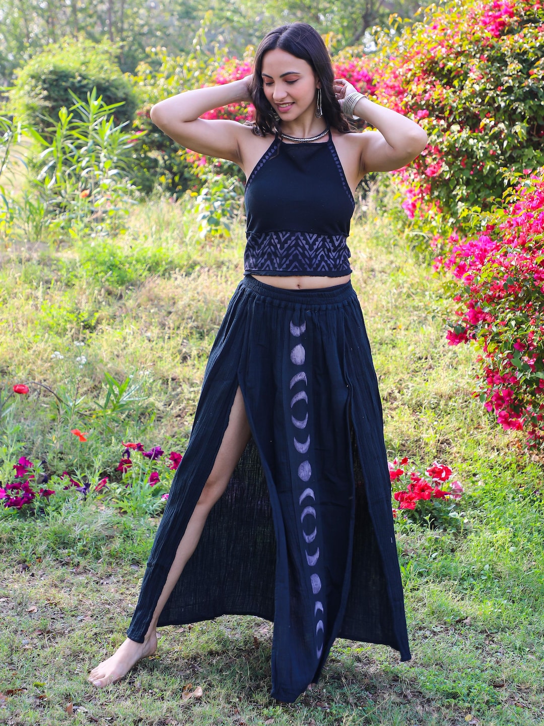 Kalinga Ashok Shein Faldas Negras Kalinga Ashok Falda Pareo Zara