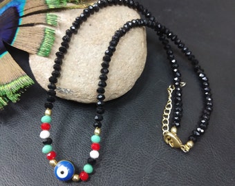 Evil Eye Necklace || Protection Amulet Necklace || Nazar Boncuk necklace || Talisman Necklace || Turkey Eye Necklace