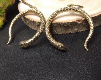 Dangling Snake Earrings || Ethnic Viking Earrings || Norse Mythology Tribal Earrings || Ouroboros Earrings