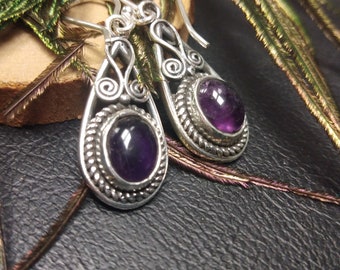 Celtic Drop Earrings || Medieval Dangling Earrings With Natural Stones || Lagertha Earrings