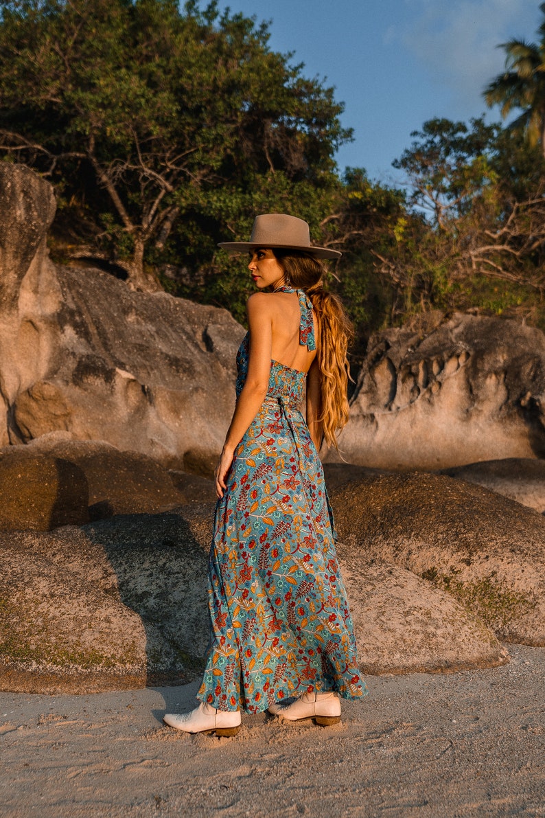 Long Backless Summer Boho Dress