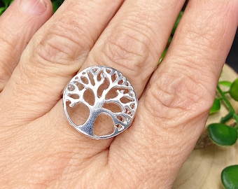 Tree Of Life Adjustable Unisex Signet Ring || Viking Yggdrasil  Brass Ring || Ethnic Ring Symbol of Eternity || Mystical & Spiritual Jewelry