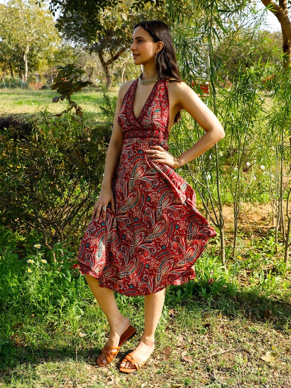 burgundy paisley dress Vivre Mini Dress | Burgundy Paisley | Womens main image 0