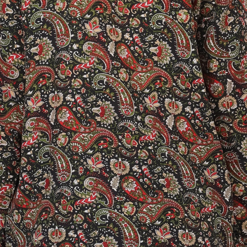 Paisley Print Polyester Kimono