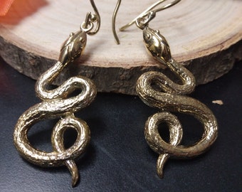 Dangling Celtic Snake Earrings || Ethnic Viking Earrings || Norse Mythology Tribal Earrings