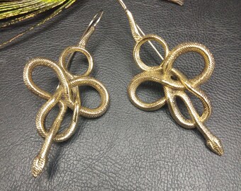Snake Earrings || Ethnic Viking Earrings || Nordic Tribal Earrings || Reptile earrings