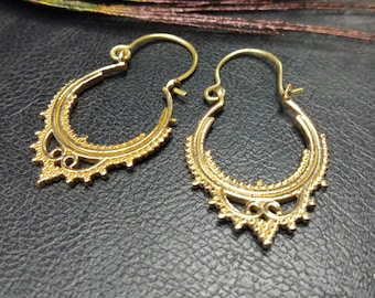Small Original Hoop Earrings || Ethnic Creoles || Bohemia Chic Woman Hoops || Openwork Earrings