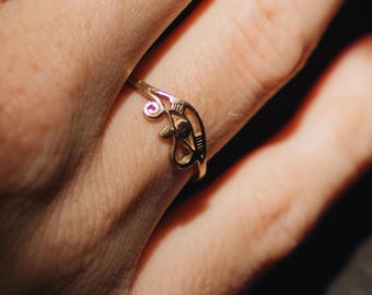 Horus eye Adjustable Ring || Golden Minimalist Adjustable Brass Ring || Egyptian Symbole Ring