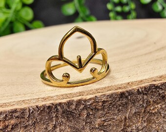 Oriental Adjustable Brass Ring || Bohemian Ethnic Openwork Ring ||  Thin Arabesk Stackable Ring || Ethnic Brass Jewelry