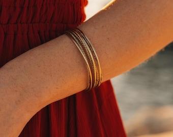 Ethnic Celtic Inspired Bracelet in Brass || Bohemian Chic Cuff || Brass Adjustable Bracelet