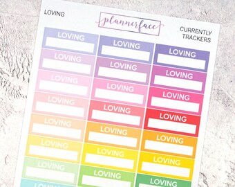 Loving Tracker | Multicolour Rainbow Functional Stickers for Vertical Planners (M097)
