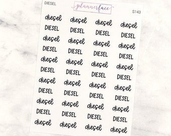 Diesel Scripts | Lettering Planner Stickers, Planning Scripts, Mixed Hand Lettered Fonts in Black (S143)