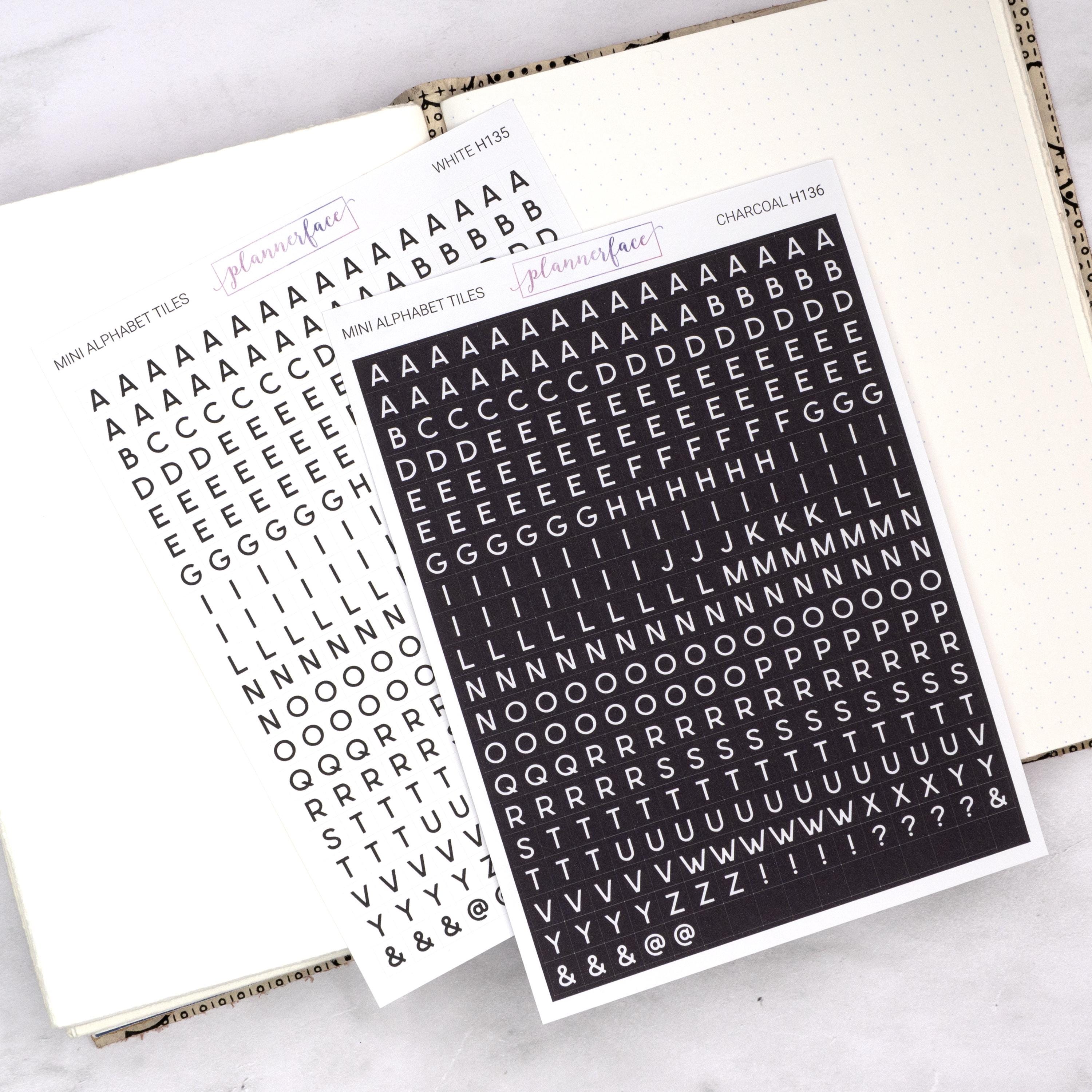 Tiny Alphabet Letter Stickers for Scrapbooks, Journals & Planners - 320 ...