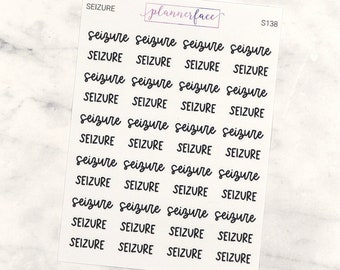 Seizure Scripts | Lettering Planner Stickers, Planning Scripts, Mixed Hand Lettered Fonts in Black (S138)