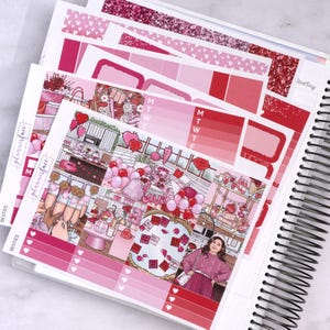 Kit d'autocollants hebdomadaires Besties pour aménagement vertical (7 x 9, B6 A5) | Plus de 6 pages d'autocollants fonctionnels et décoratifs pour agenda, pour garder la mémoire
