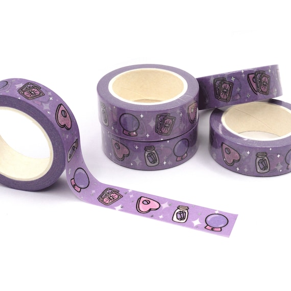 Witchy Silver Foiled Doodle Washi Tape Plannerface Decorative Tape, Cute  Stationery, Planner Tape, Scrapbooking 