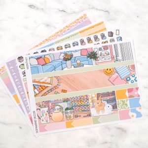 Kit mensile per decorazioni dopamine/Kit adesivo mensile da viaggio da utilizzare con pianificatori verticali, kit di diffusione mensile verticale standard, ECLP