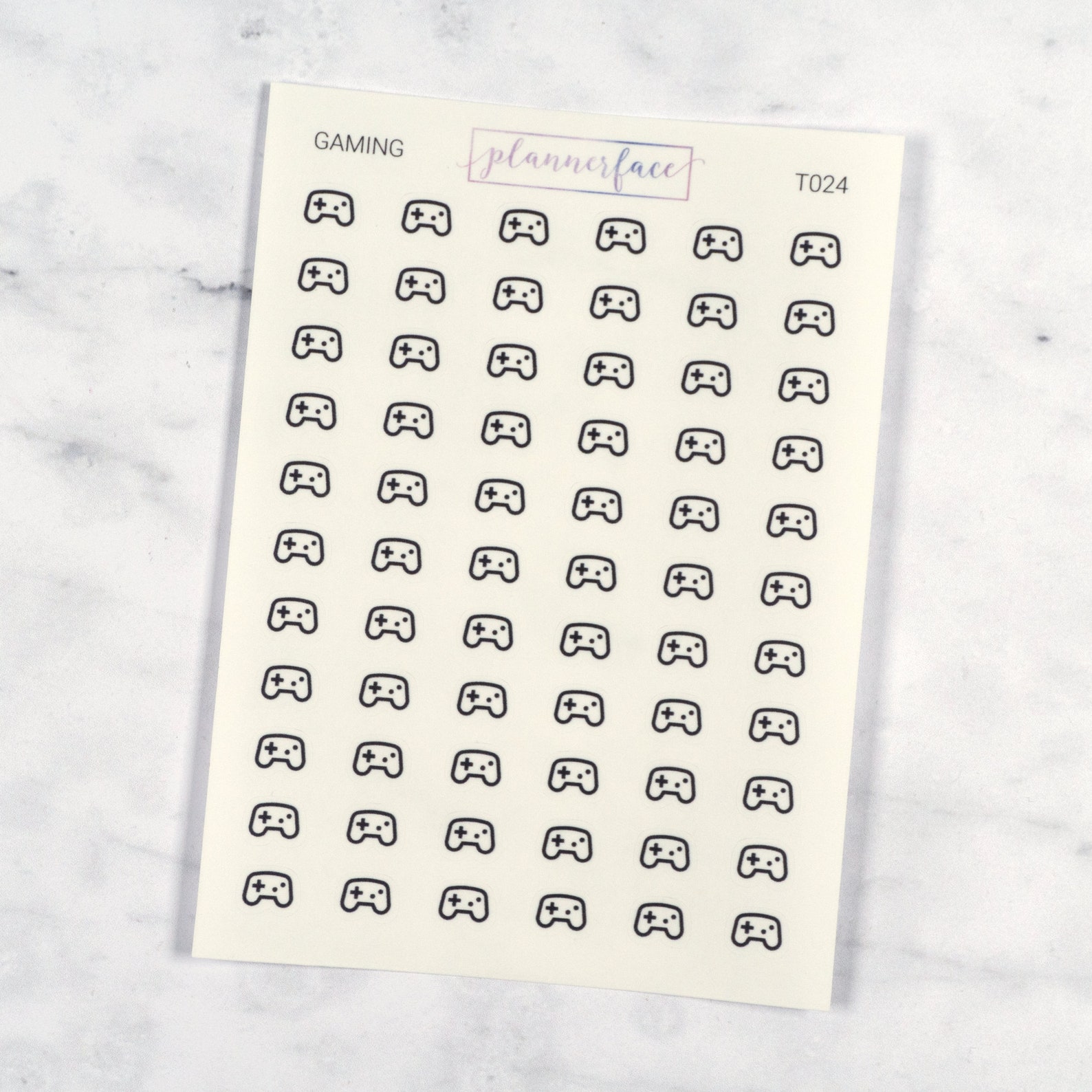 Gaming Mini Icon Transparent Stickers | 66 Clear Planner Stickers ...