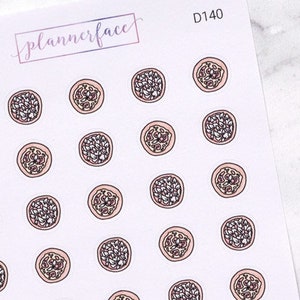 Italiaanse Pizza Planner Stickers | Mini-doodle-pictogrammen voor pizzeria, afhaalmaaltijden of restaurants (35 stickers per vel) Leuk en kleurrijk