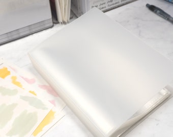 Blank Pocket Sticker Album | Half Sheet Sticker Book, Kit Sticker Storage, 5.7 x 7.7 Album, Photo Album, Plannerface