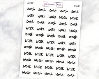 Work Scripts | Lettering Planner Stickers (S028)