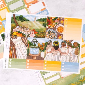 Kit settimanale Midsummer Mini / Adesivi estivi per planner verticali, set decorativo e funzionale da 4+ pagine per la pianificazione o la conservazione dei ricordi