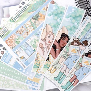 Kit mensile Spring Garden / Kit adesivi mensili Spring da utilizzare con i Vertical Planner, Kit di distribuzione mensile verticale standard, ECLP