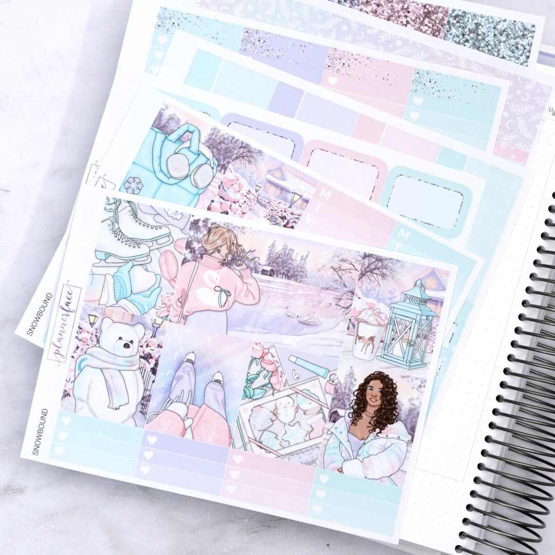 Snowbound Weekly Sticker Kit for Vertical Planning (7x9, B6 A5) | 7 ...