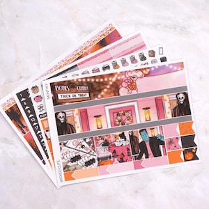 Kit mensile Wicked Cute / Kit adesivi mensili di ottobre da utilizzare con i planner verticali, kit di distribuzione mensile verticale standard, ECLP