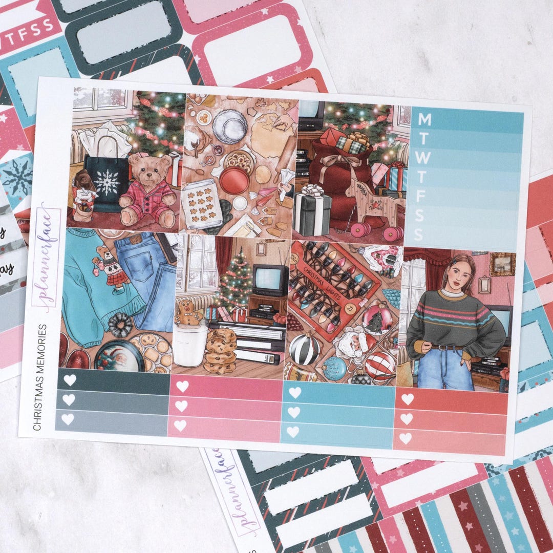 Christmas Memories Mini Weekly Kit | THEME Stickers for Vertical ...