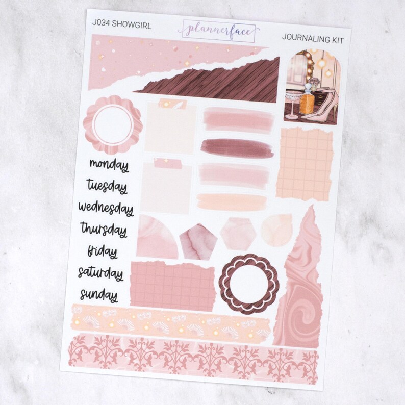 Showgirl Journalling Kit for Bullet Journals & Notebooks, Scrapbooking ...