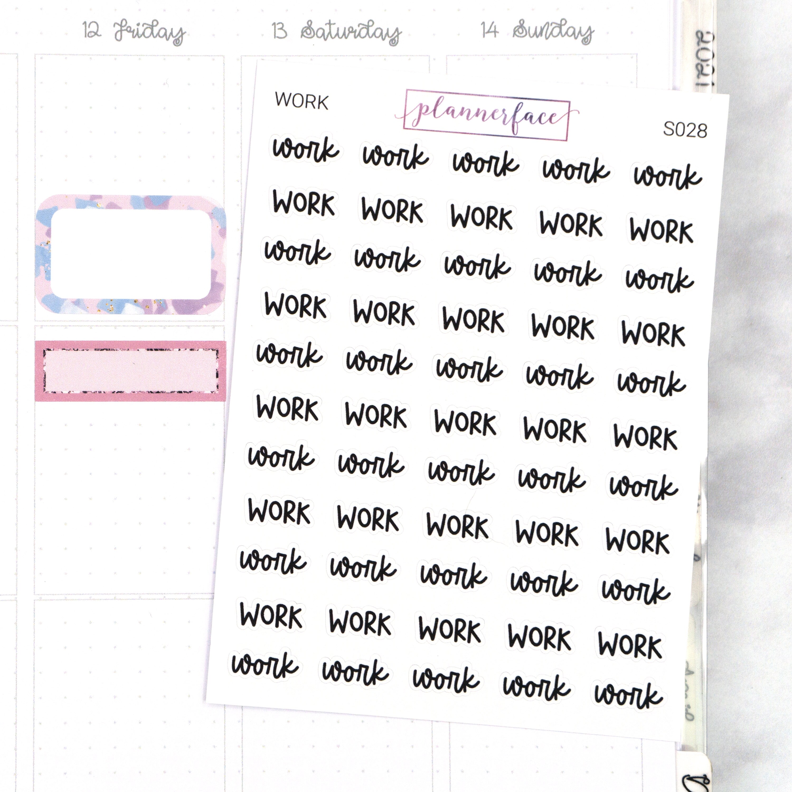 Work Scripts | Lettering Planner Stickers (S028) - Etsy