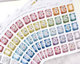 Book Genre Stickers for Scrapbooks, Journals, Planners