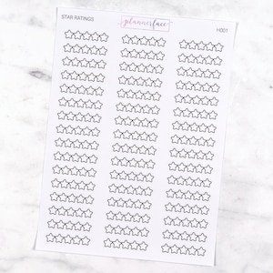 Sterne-Aufkleber | Funktionale Aufkleber für vertikale Planer, Buchjournale, Lesetracker