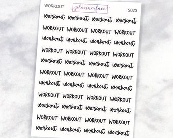 Workout Scripts | Lettering Planner Stickers (S023)