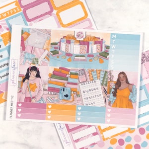 Planner meets V2 Exclusive Art Planner Sticker Kit für vertikale 1,5-Zoll-Planer (B6, A6) Funktionale und dekorative Aufkleber inklusive - MINI