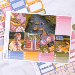 Kit settimanale Chasing Butterflies Mini / Adesivi Anytime per pianificatori verticali, 4 pagine decorative e funzionali per la pianificazione o la conservazione dei ricordi