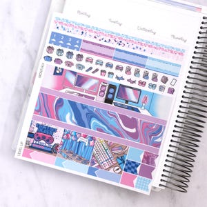 Kit mensile Level Up / Kit di adesivi mensili per compleanno di un giocatore da utilizzare con i planner verticali, kit di distribuzione mensile verticale standard, ECLP