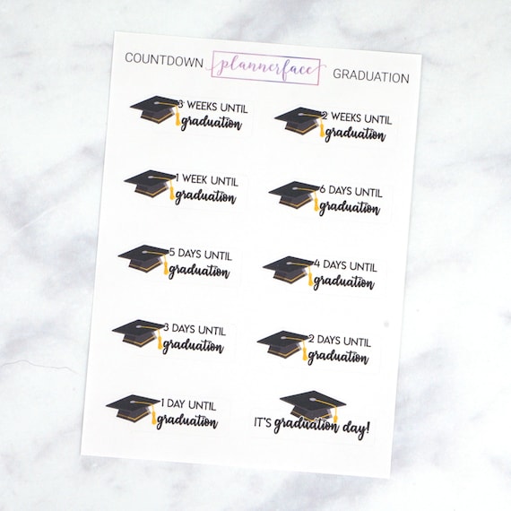 Graduation Countdown University College Degree Countdown Etsy