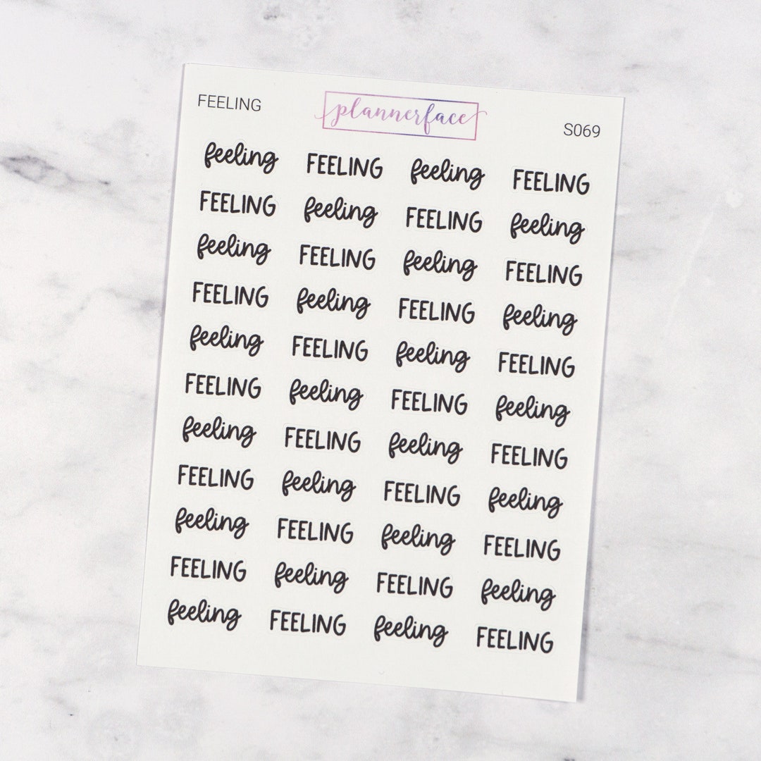 Feeling Scripts | Lettering Planner Stickers, Planning Scripts, Mixed ...