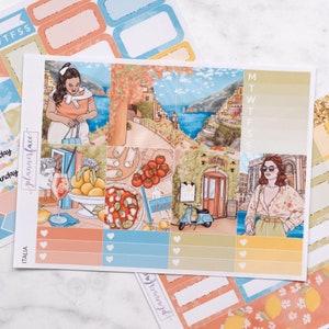 Kit settimanale Italia Mini / Adesivi per planner verticali, set completo decorativo e funzionale da 3+ pagine per organizzare o conservare i ricordi
