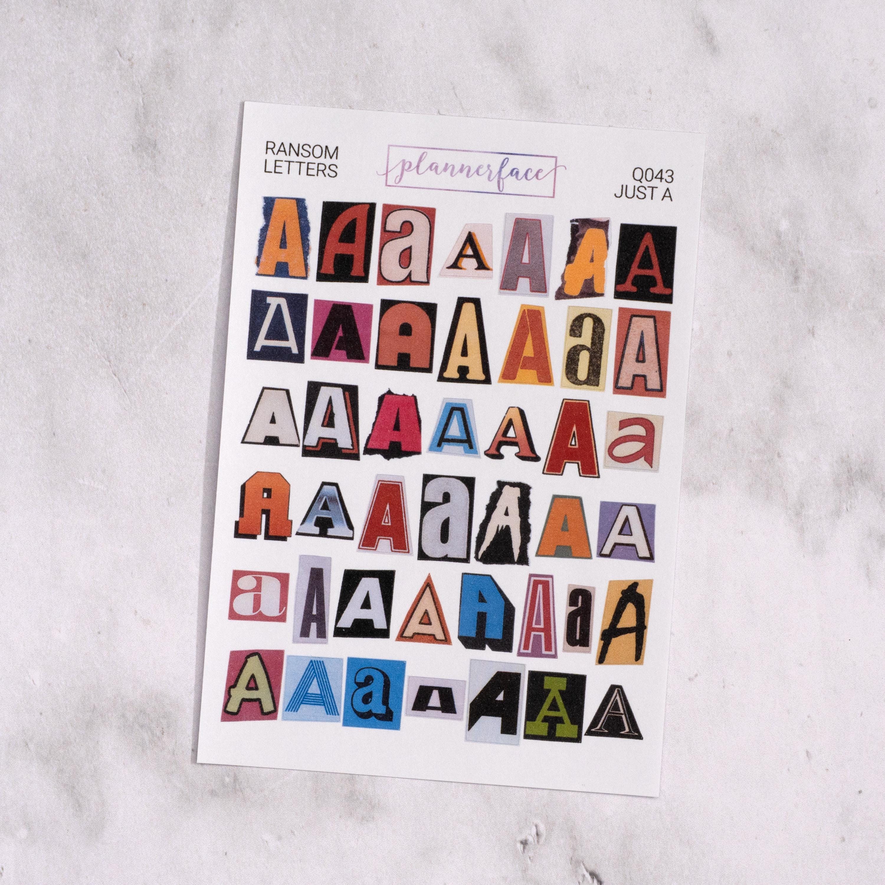 Ransom Note Journalling Stickers - Individual Letters! for Junk ...