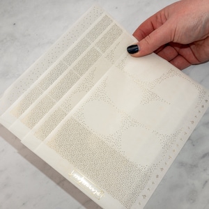Lot de confettis d'autocollants pour agenda en argent, or, or rose et feuille holographique (5 feuilles, plus de 180 autocollants)