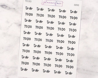 To Do Scripts | Lettering Planner Stickers, Planning Scripts, Mixed Hand Lettered Fonts in Black (S093)