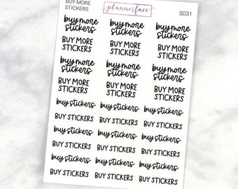 Buy More Stickers Scripts | Lettering Planner Stickers, Planning Scripts, Mixed Hand Lettered Fonts in Black (S031)