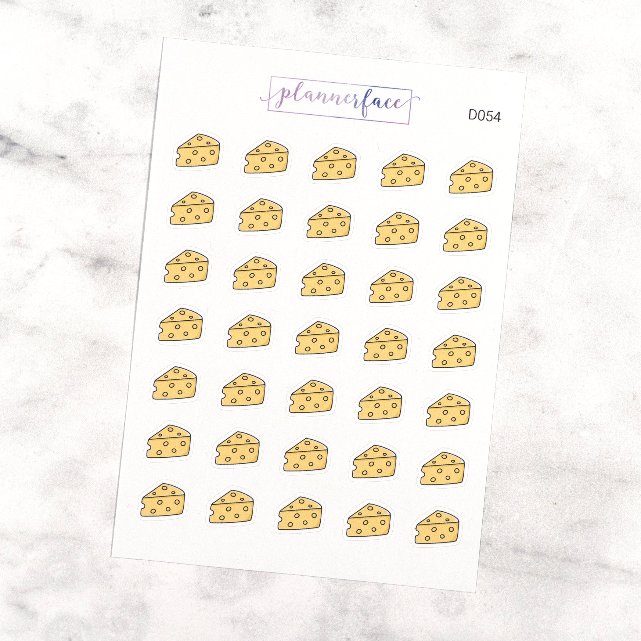 Cheese Planner Stickers | Food Mini Doodle Icons (35 Stickers per Sheet ...